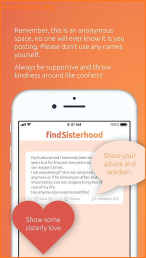 findSisterhood screenshot