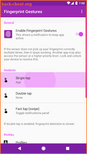 Fingerprint Gestures screenshot