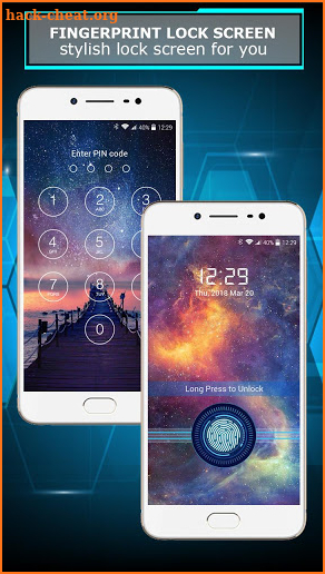 Fingerprint lock screen screenshot