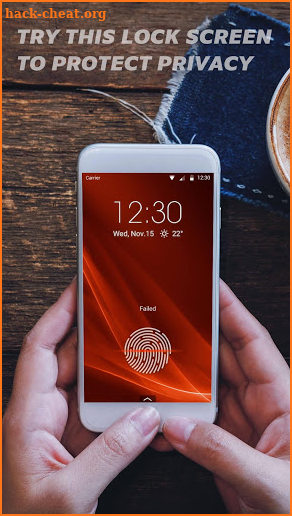 Fingerprint lock screen for prank screenshot