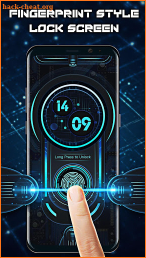 Fingerprint style lock screen for prank screenshot