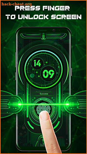 Fingerprint style lock screen for prank screenshot