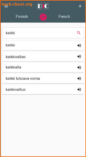 Finnish - French Dictionary (Dic1) screenshot