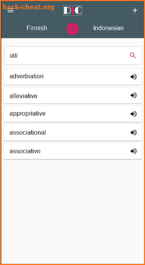 Finnish - Indonesian Dictionary (Dic1) screenshot
