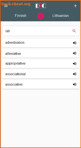 Finnish - Lithuanian Dictionary (Dic1) screenshot