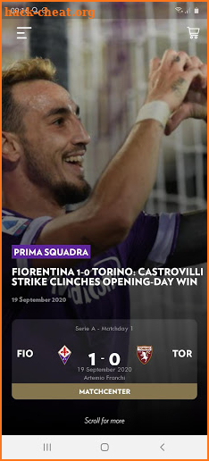 FIORENTINA OFFICIAL APP screenshot