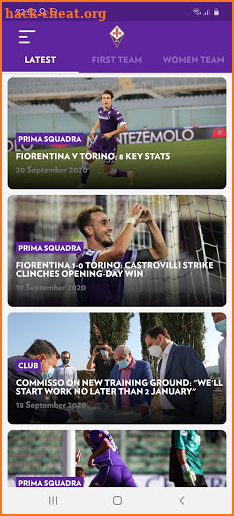 FIORENTINA OFFICIAL APP screenshot