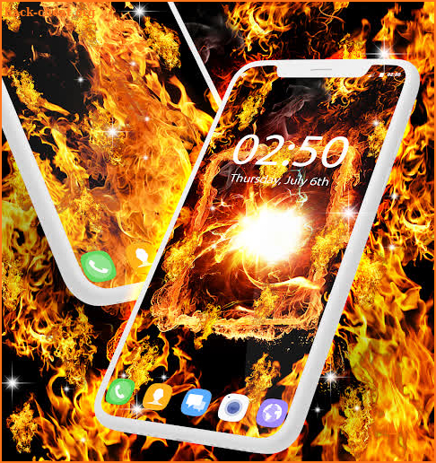 Fire flames live wallpaper screenshot