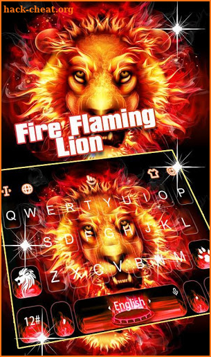 Fire Flaming Lion Keyboard Theme screenshot