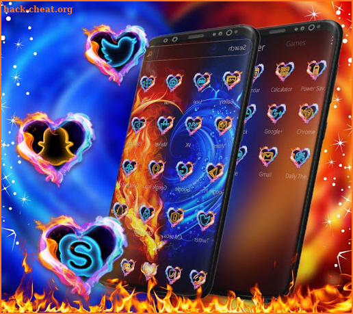 Fire Heart Theme screenshot