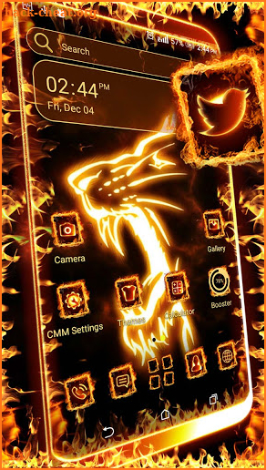 Fire Lion Launcher Theme screenshot