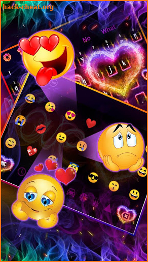 Fire Love Heart Keyboard Theme screenshot