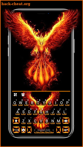 Fire Phoenix Keyboard Background screenshot