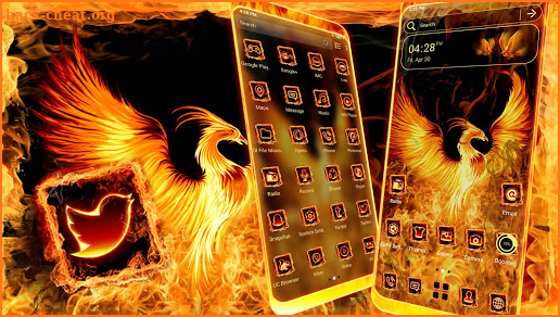 Fire Phoenix Launcher Theme screenshot