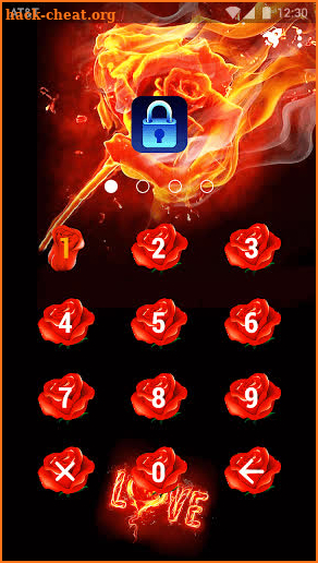 Fire Rose - Lock Master Theme screenshot