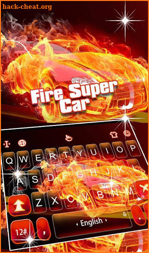 Fire Super Car Keyboard Theme screenshot