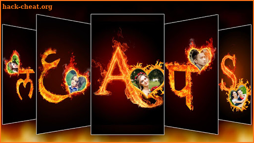 Fire Text Photo Frame Editor - Fire Photo Editor screenshot