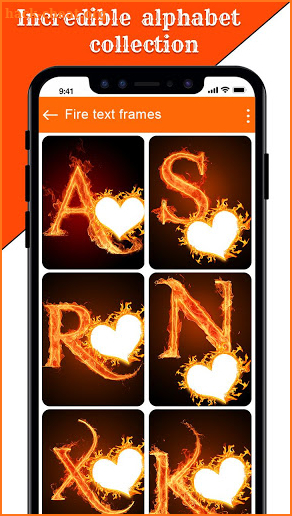 Fire Text Photo Frame Editor - Fire Photo Editor screenshot