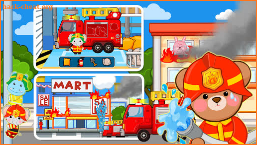 Fire Truck & Fire fighter Role Play(Game for Kids) screenshot