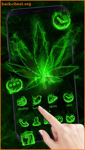 Fire Weed Rasta Launcher Theme Live HD Wallpapers screenshot