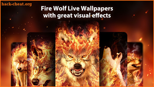 Fire Wolf Live Wallpaper & Launcher Themes screenshot