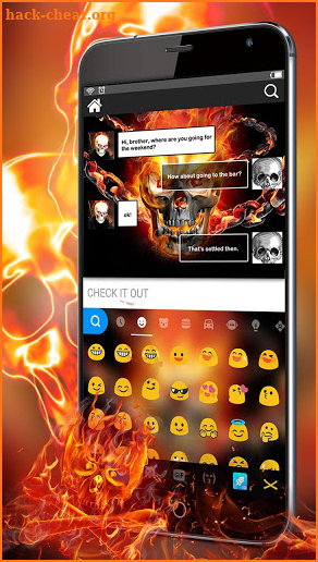 Fireskull Keyboard Theme screenshot