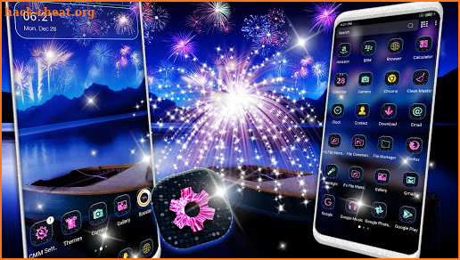 Fireworks Celebration Launcher Theme screenshot