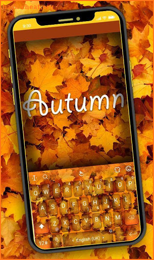 First Day of Autumn Maple leaves Keyboard Theme screenshot