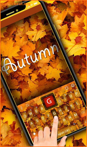 First Day of Autumn Maple leaves Keyboard Theme screenshot