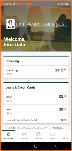 First Farmers Bank & Trust screenshot