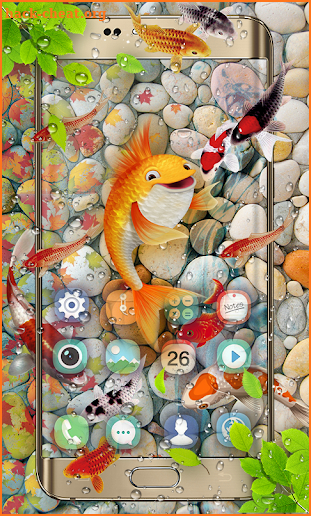 Fish Aquarium Live Wallpaper Koi Fish Application screenshot