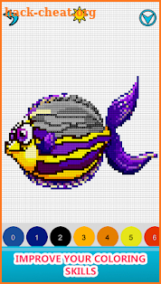 Fish Color by Number - Pixel Art, Sandbox Coloring screenshot