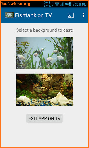 Fish Tank on TV via Chromecast screenshot