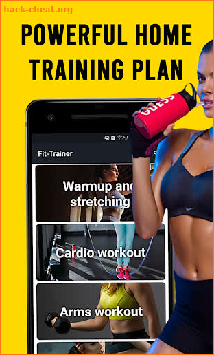 Fit-Trainer: Home Workouts, Diets & Weight Tracker screenshot