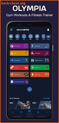 FitOlympia Pro - Gym Workouts screenshot