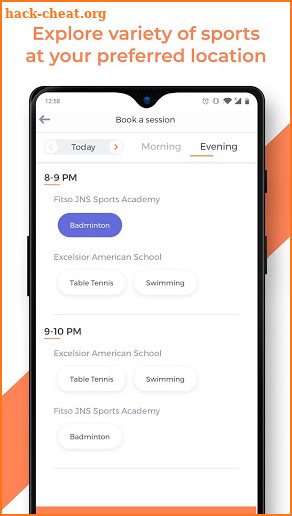 Fitso: Play Badminton, Gym, Tennis, Swimming screenshot