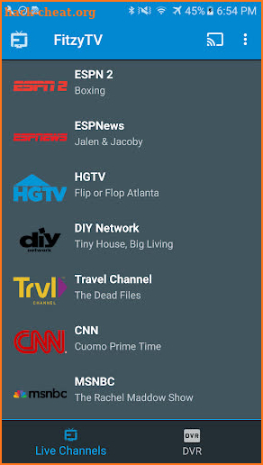 FitzyTV - Free Streaming TV Aggregator & Cloud DVR screenshot