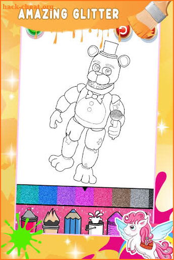 Five coloring nightmare scary screenshot