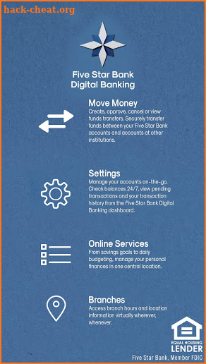 Five Star Bank Digital Banking screenshot