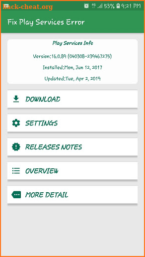 Fix Play Services Error & Update & Help Play Store screenshot
