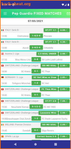 FIXED MATCHES | PEP GUARDIO screenshot