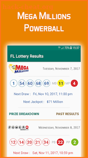 FL Lottery Results screenshot