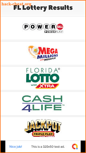 FL Lottery Results screenshot