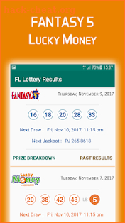 FL Lottery Results screenshot