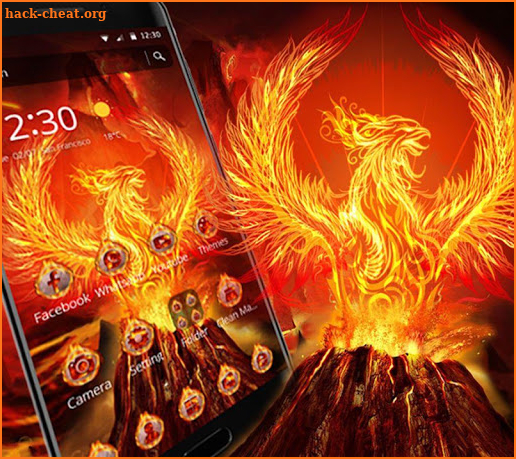 Flame Fire Phoenix Theme screenshot