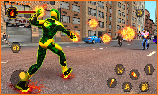 Flame Super Hero Battle: Mad City Fighter 3D screenshot