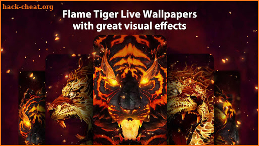 Flame Tiger Live Wallpapers Themes screenshot