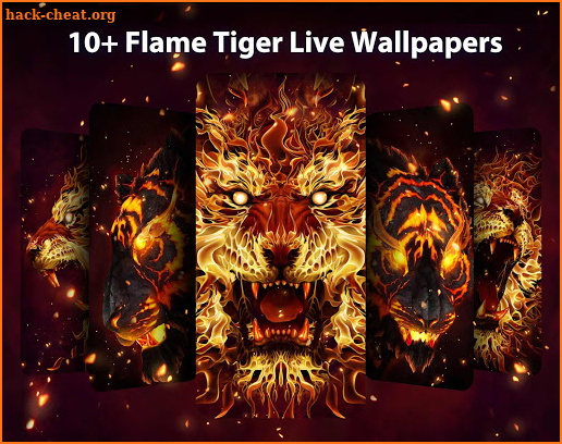 Flame Tiger Live Wallpapers Themes screenshot