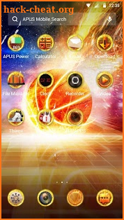 Flaming blood basketball APUS stylish theme screenshot