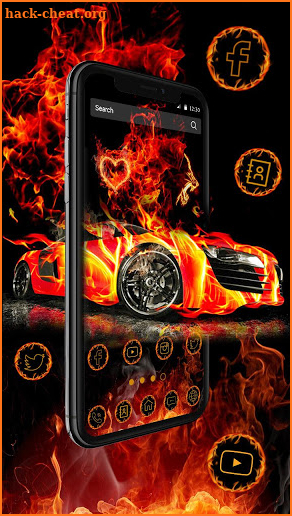 Flaming Car Sports Launcher Theme Live Wallpapers screenshot